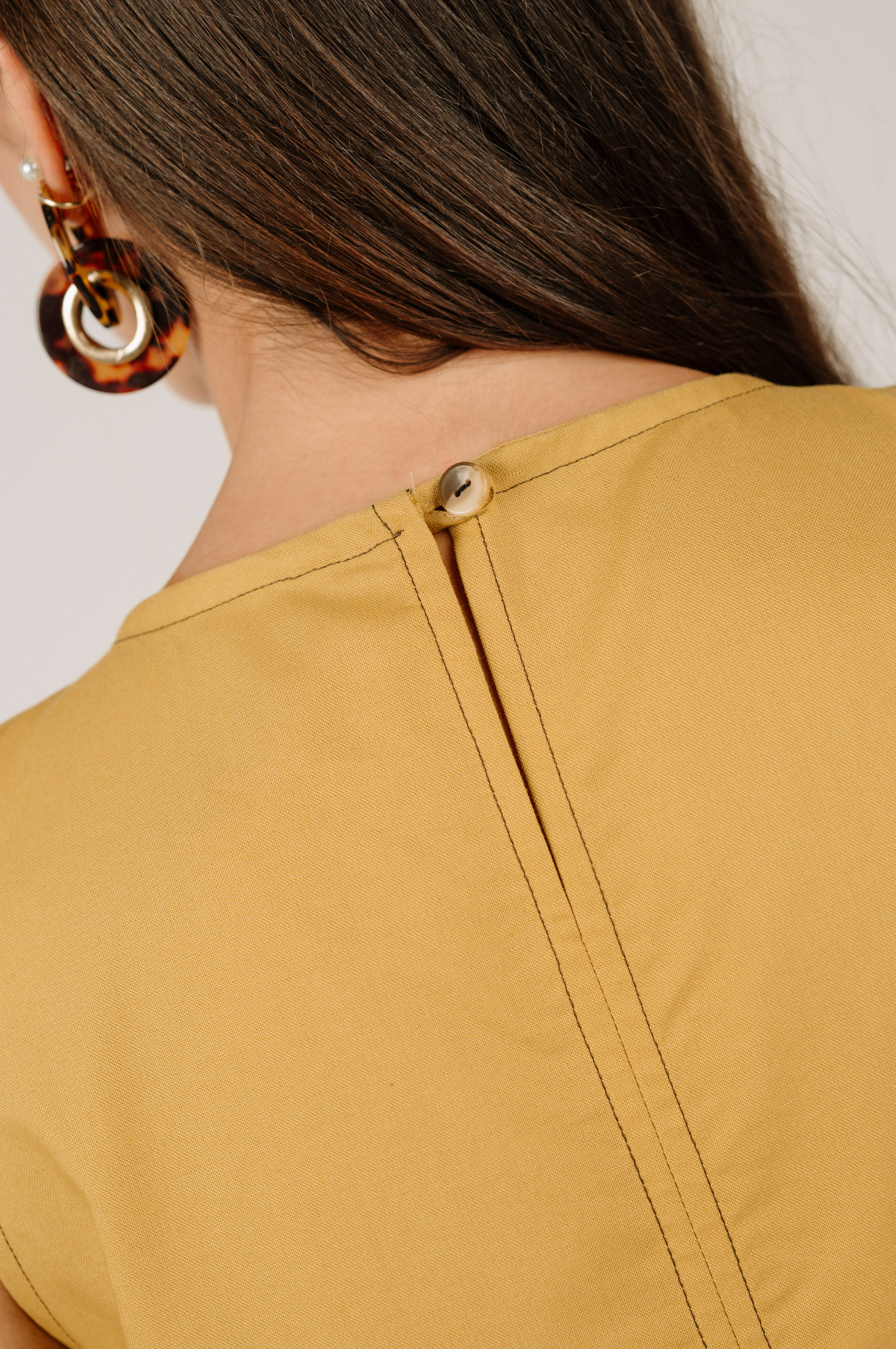 Anna Dress in Mustard Yellow