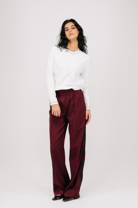 Sandra Pants in Burgundy