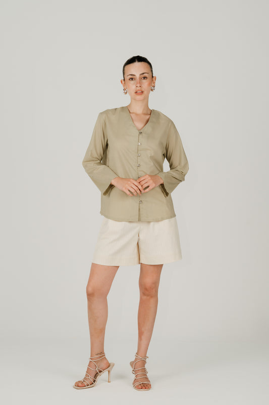 Noor Blouse in Olive
