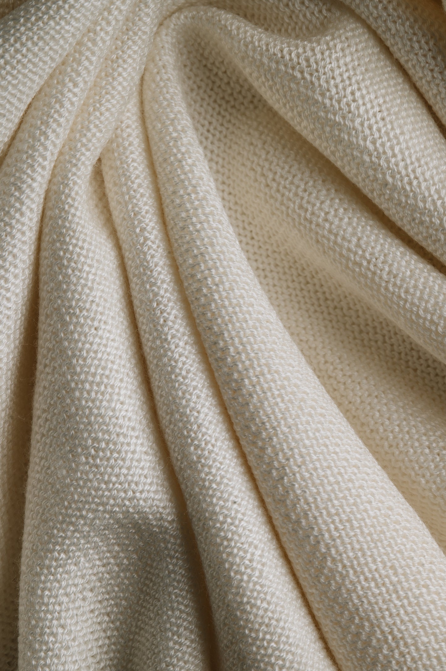 Amani Fine Knit Polo in Off-White