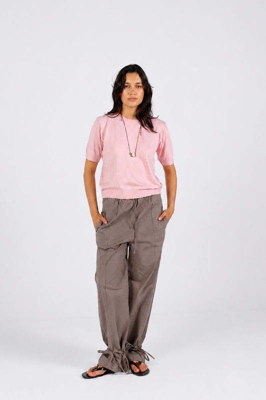 Soft Pink Knit & Joe Pants Set